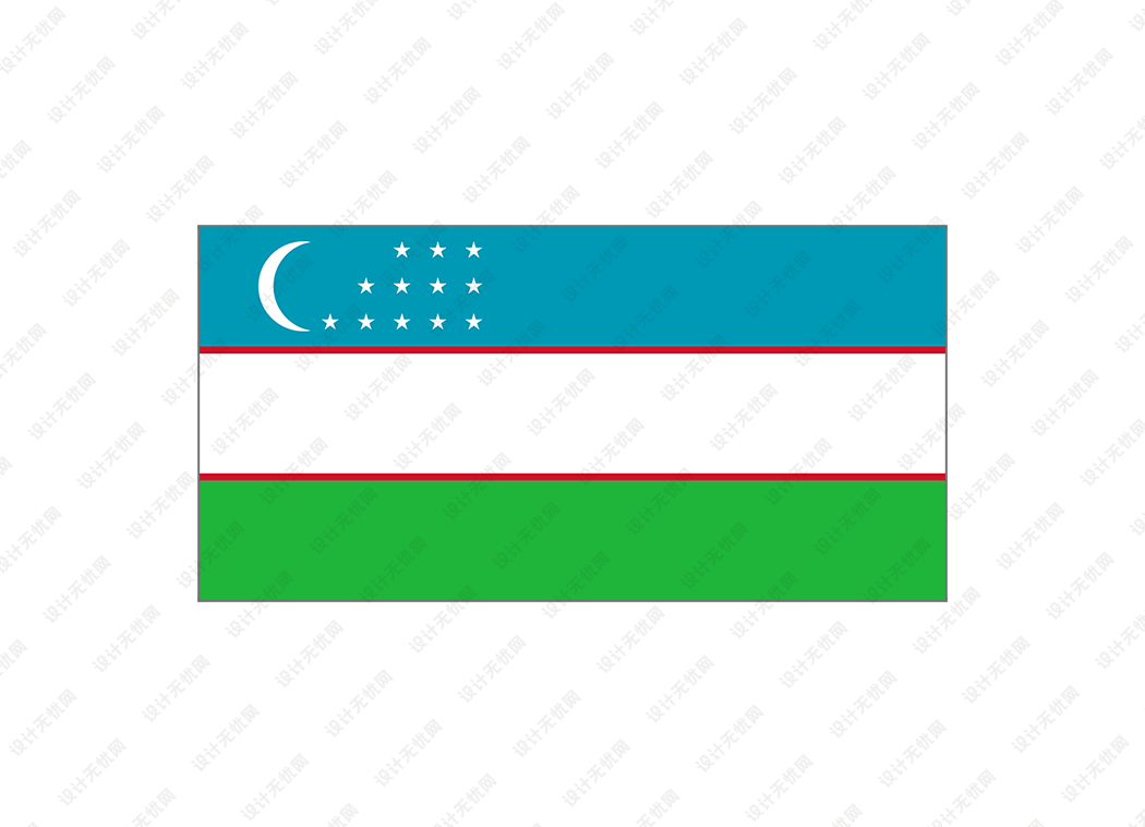 乌兹别克斯坦国旗矢量高清素材