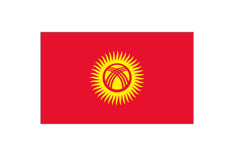 吉尔吉斯斯坦国旗矢量高清素材