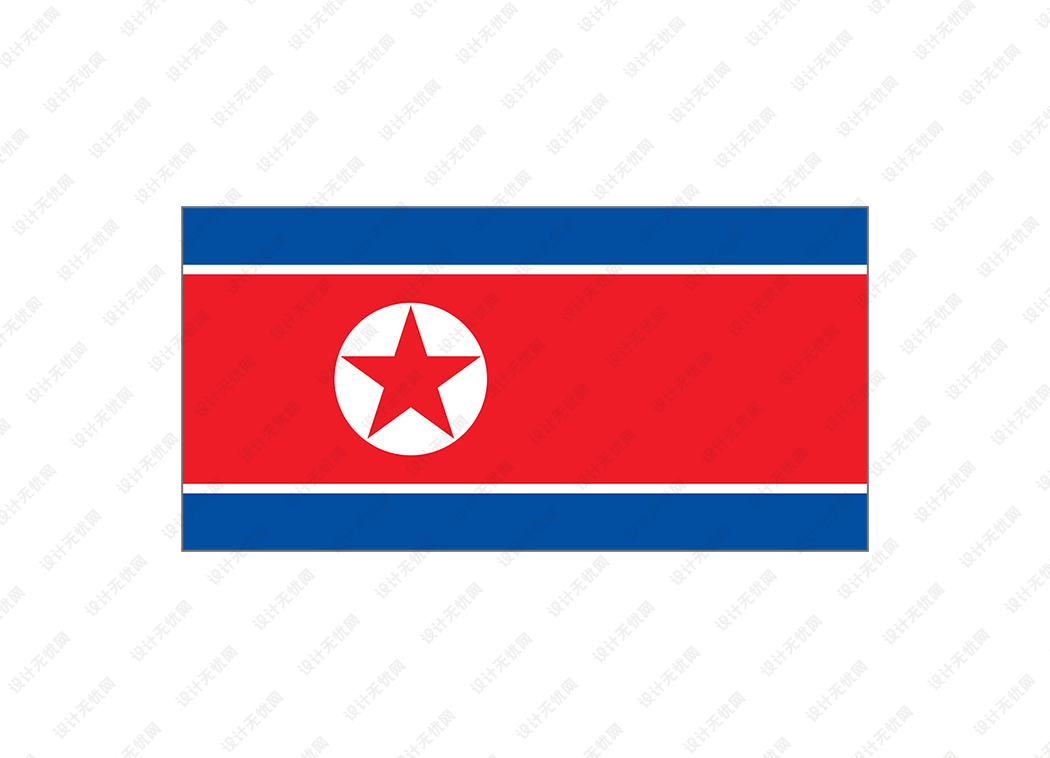 朝鲜国旗矢量高清素材