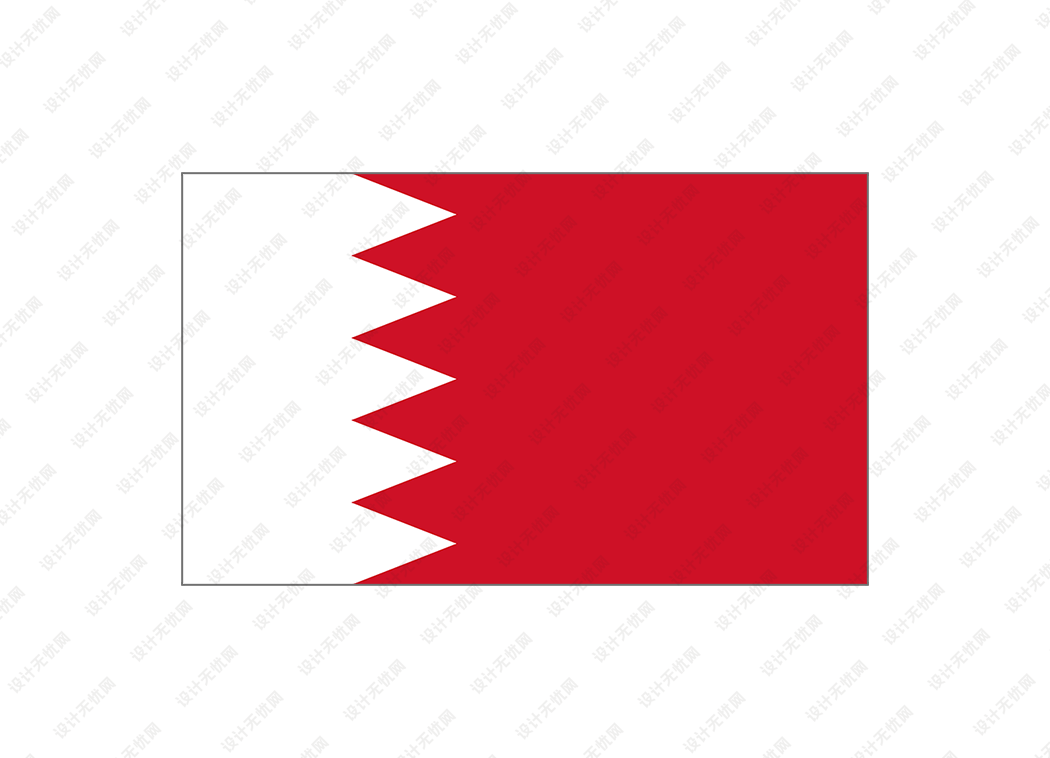 巴林国旗矢量高清素材
