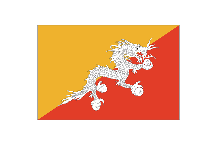 不丹国旗矢量高清素材
