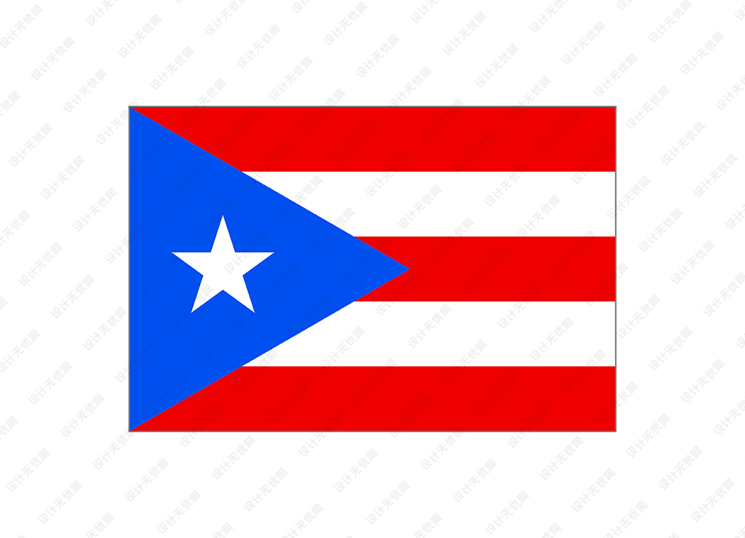 波多黎各旗帜矢量高清素材