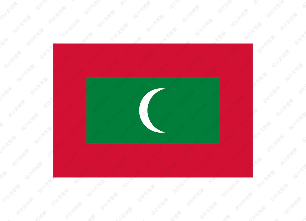 马尔代夫国旗矢量高清素材