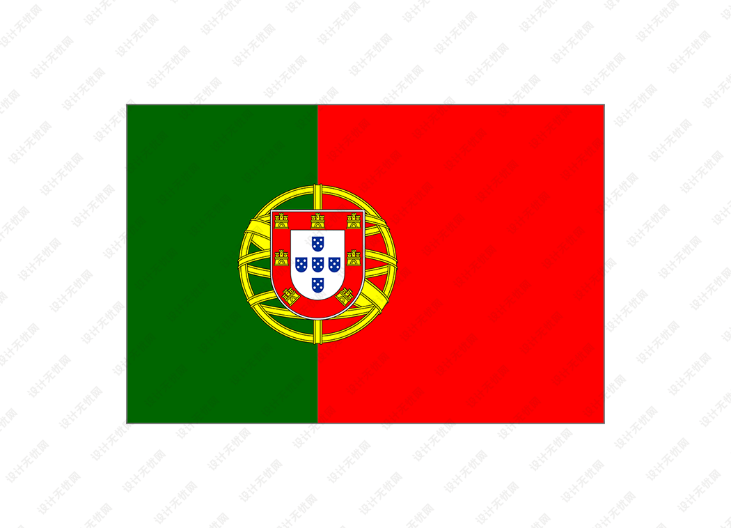葡萄牙国旗矢量高清素材