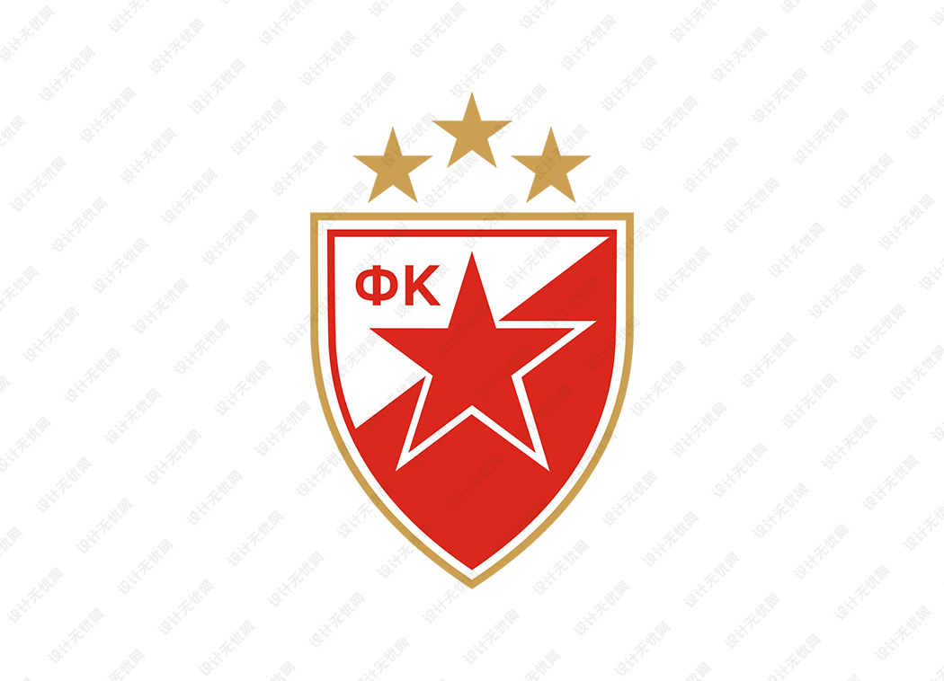 贝尔格莱德红星队徽logo矢量素材