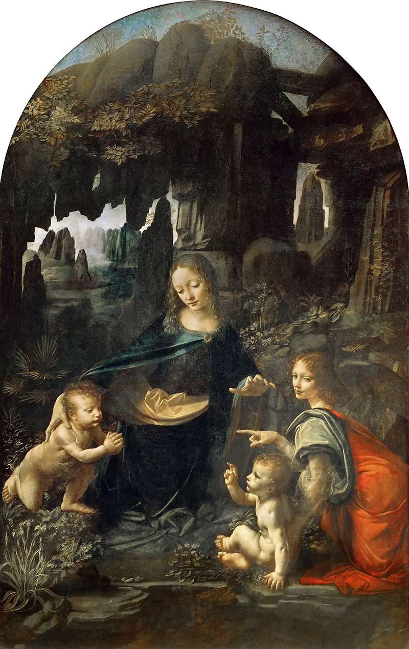 达·芬奇：《岩间圣母》(卢浮宫)高清大图下载