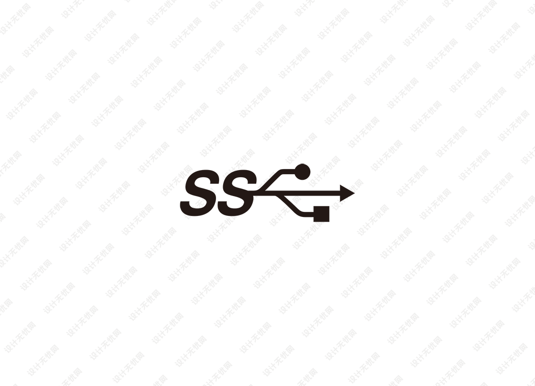 USB 3.0 图标logo矢量标志素材
