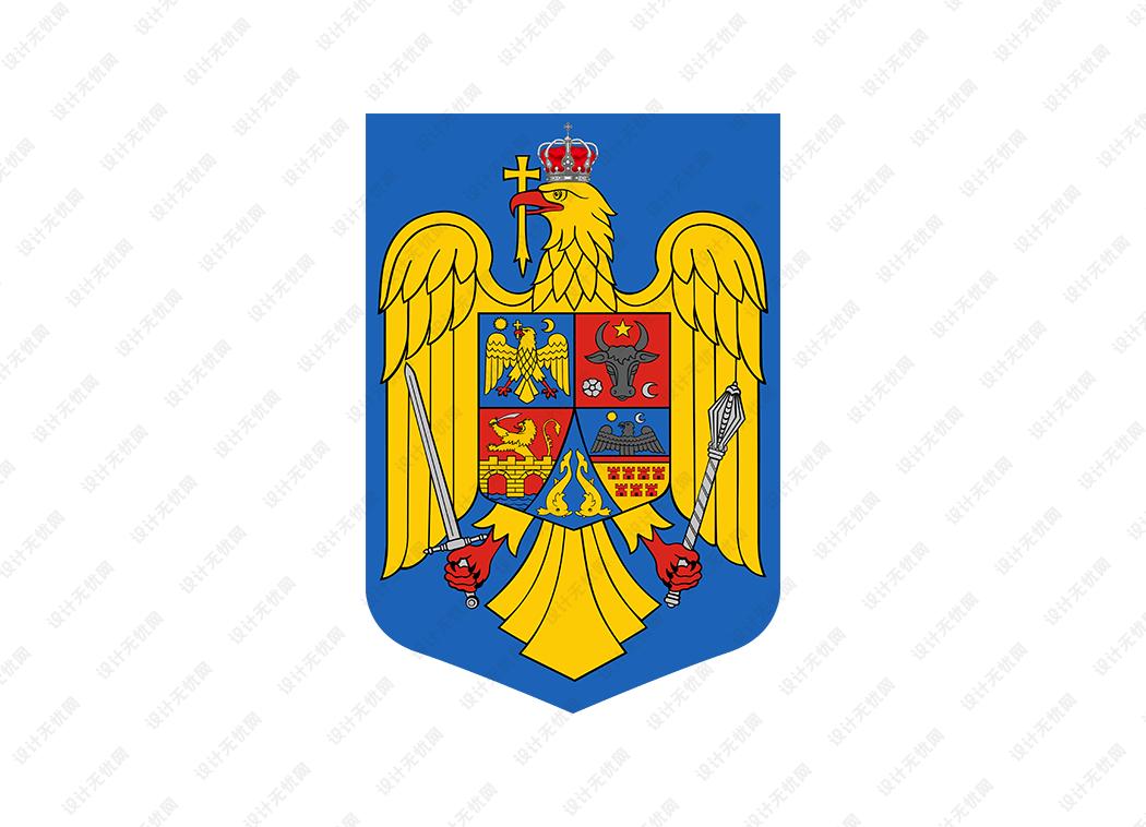 罗马尼亚国徽矢量高清素材下载