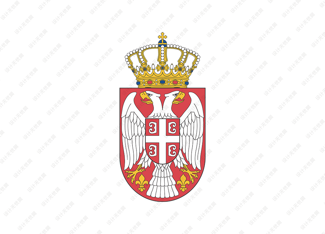 塞尔维亚国徽矢量高清素材下载