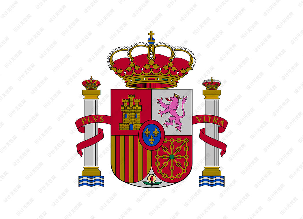 西班牙国徽矢量高清素材下载