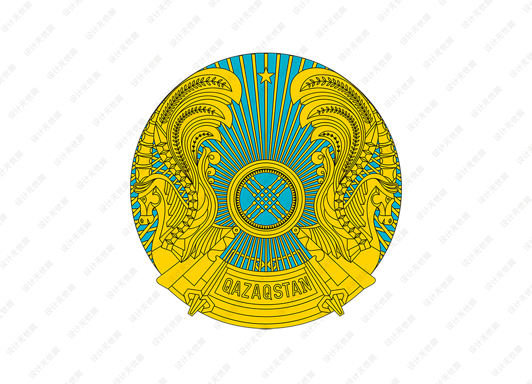 哈萨克斯坦国徽矢量高清素材下载