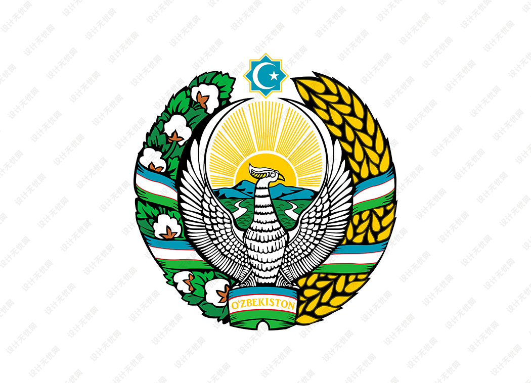乌兹别克斯坦国徽矢量高清素材下载