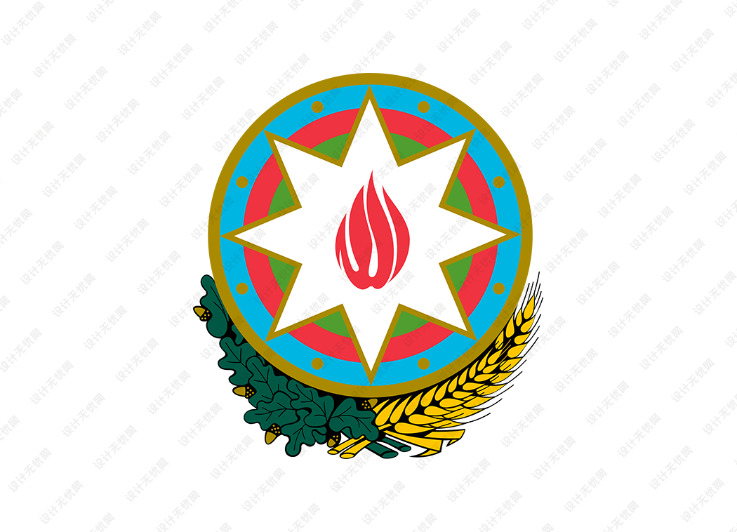 阿塞拜疆国徽矢量高清素材下载