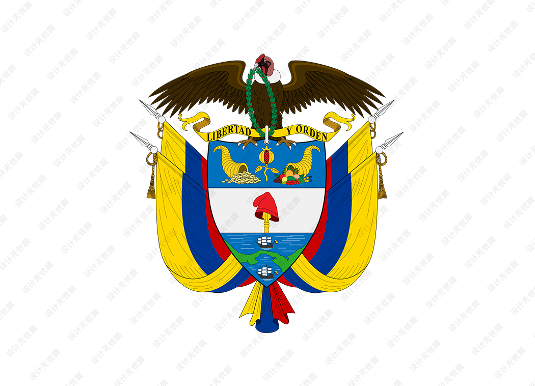 哥伦比亚国徽矢量高清素材下载