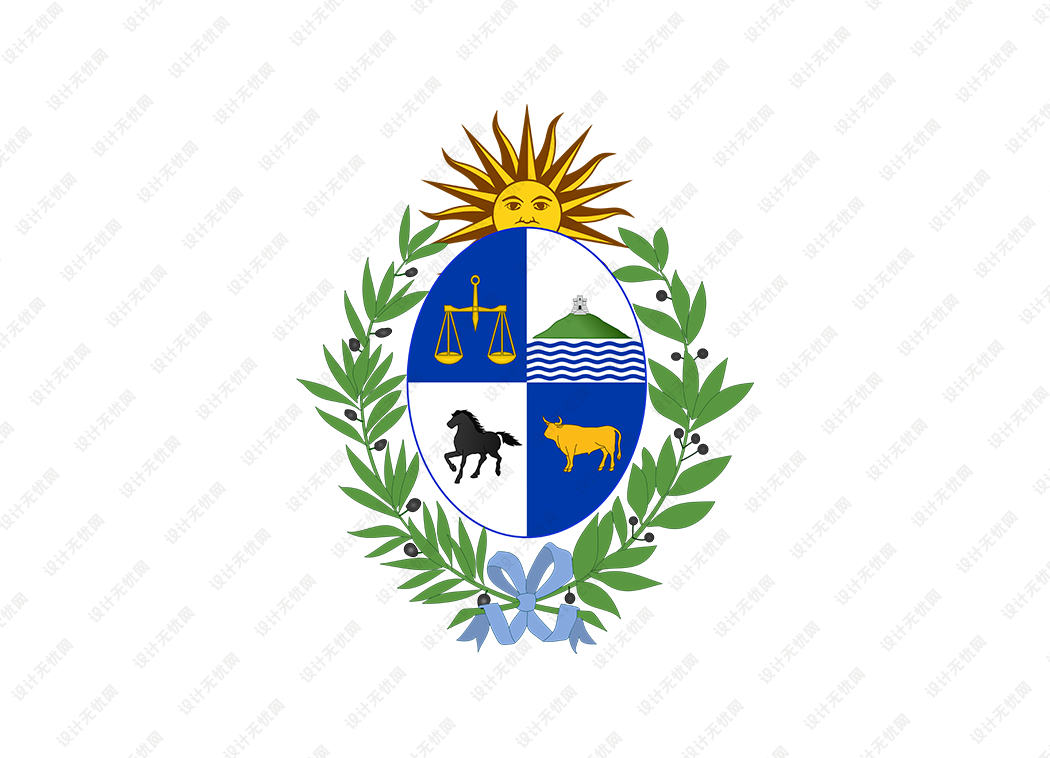 乌拉圭国徽矢量高清素材下载
