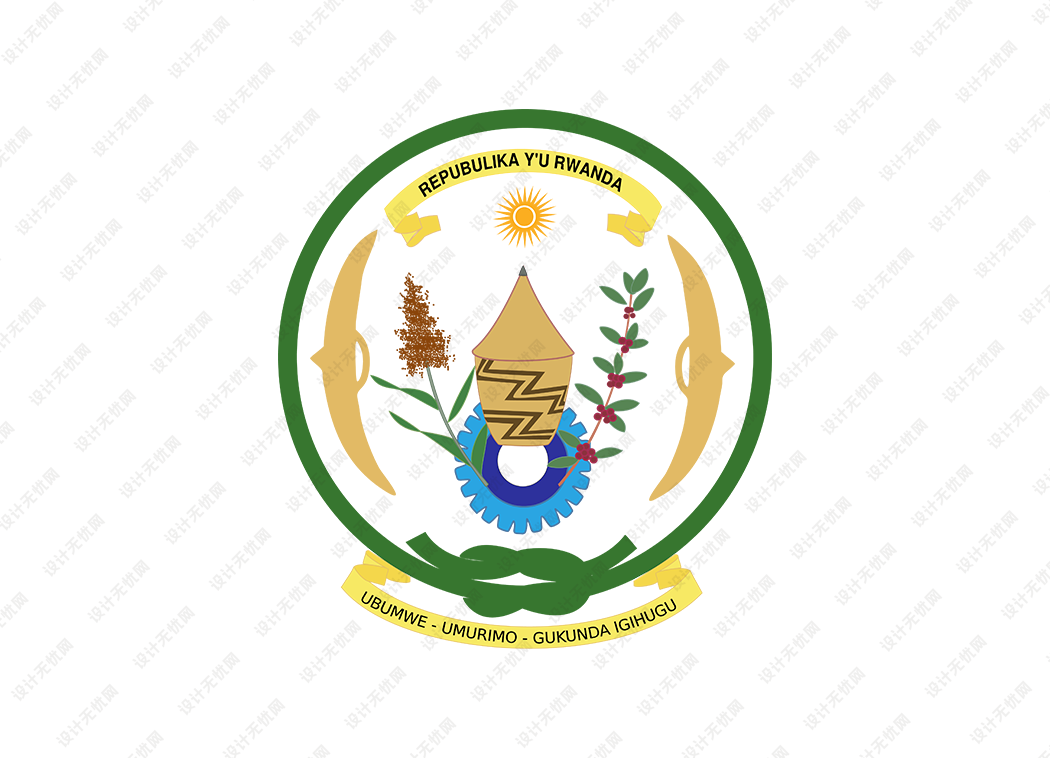 卢旺达国徽矢量高清素材下载