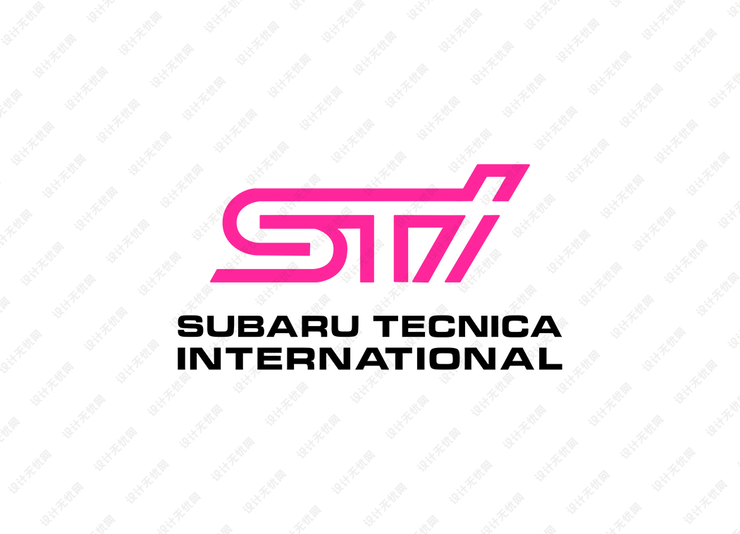 斯巴鲁STI logo矢量标志素材