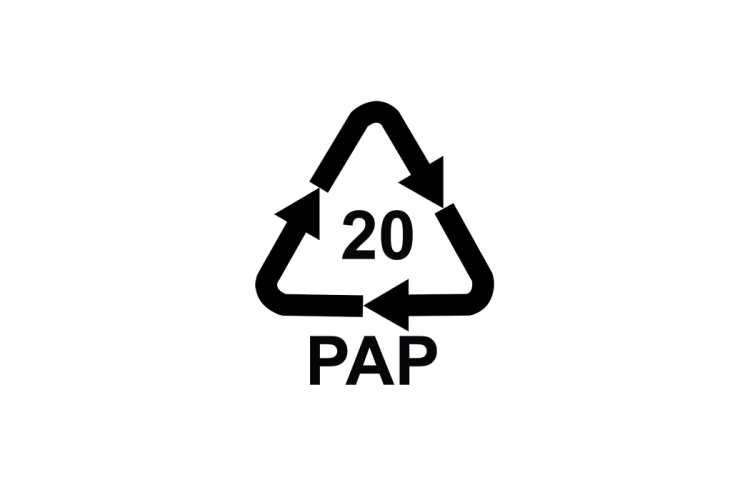 PAP20可回收标识logo矢量标志素材