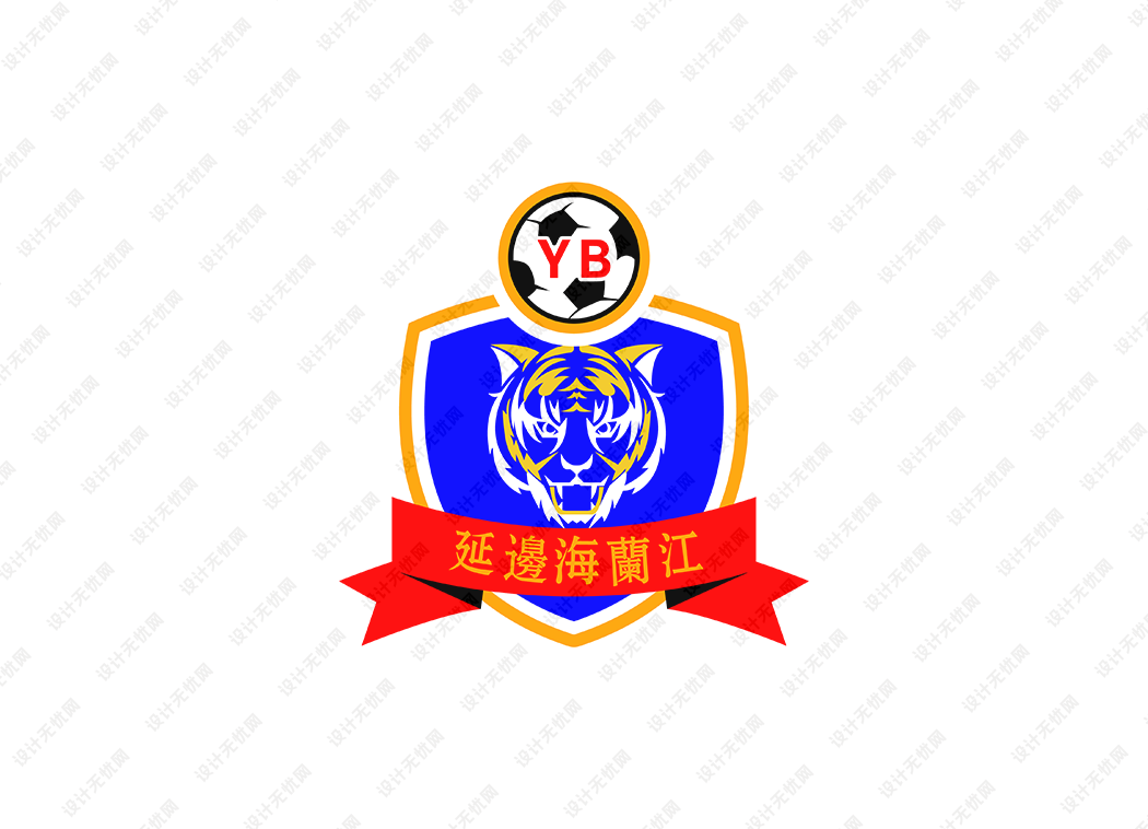 中甲：延边龙鼎足球俱乐部队徽logo矢量素材