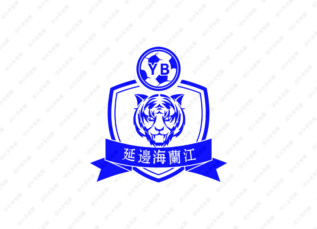 中甲：延边龙鼎足球俱乐部队徽logo矢量素材