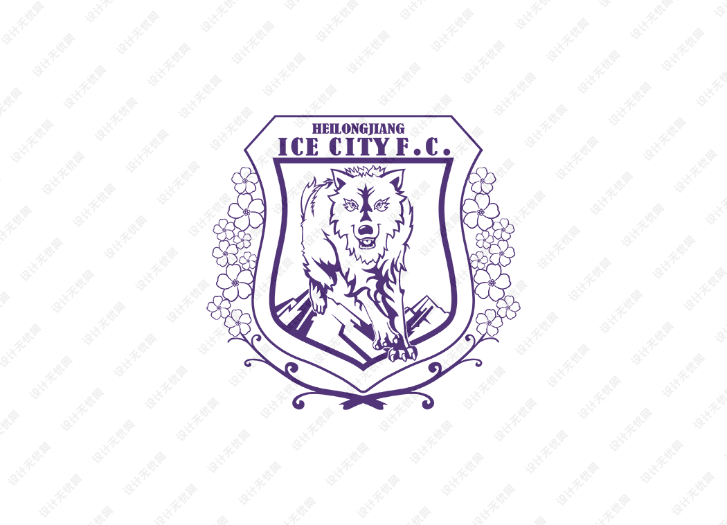 中甲：黑龙江冰城足球俱乐部队徽logo矢量素材