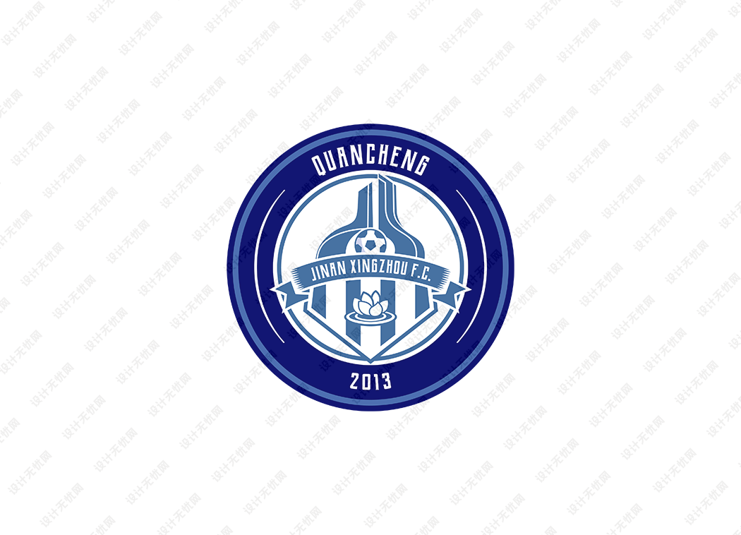 中甲：济南兴洲足球俱乐部队徽logo矢量素材