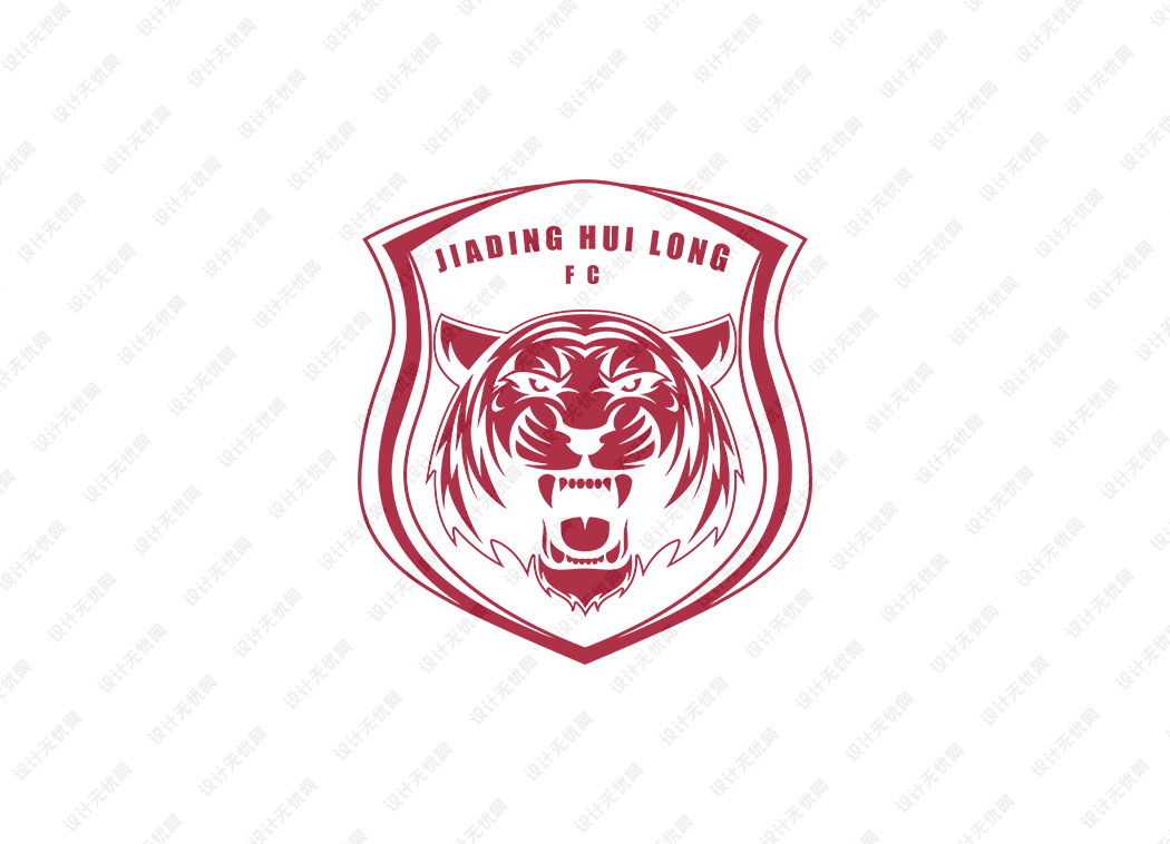 中甲：上海嘉定汇龙足球俱乐部队徽logo矢量素材