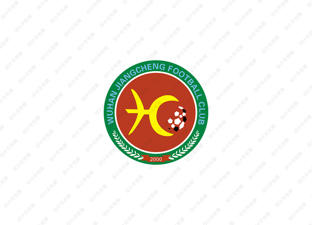 中乙：武汉江城足球俱乐部队徽logo矢量素材