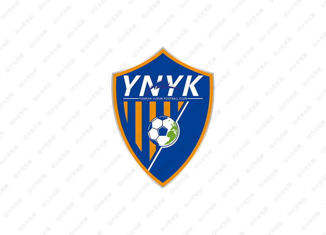 中乙：云南玉昆足球俱乐部队徽logo矢量素材