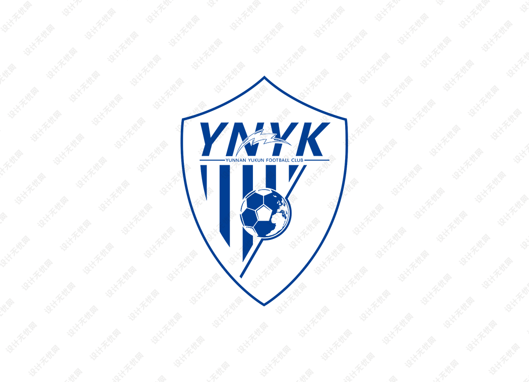 中乙：云南玉昆足球俱乐部队徽logo矢量素材