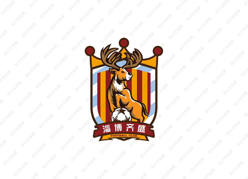 中乙：淄博齐盛足球俱乐部队徽logo矢量素材