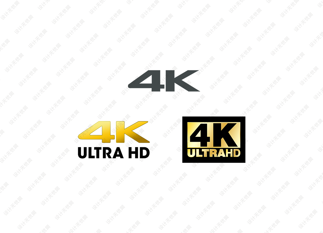 4K ULTRA HD logo矢量标志素材