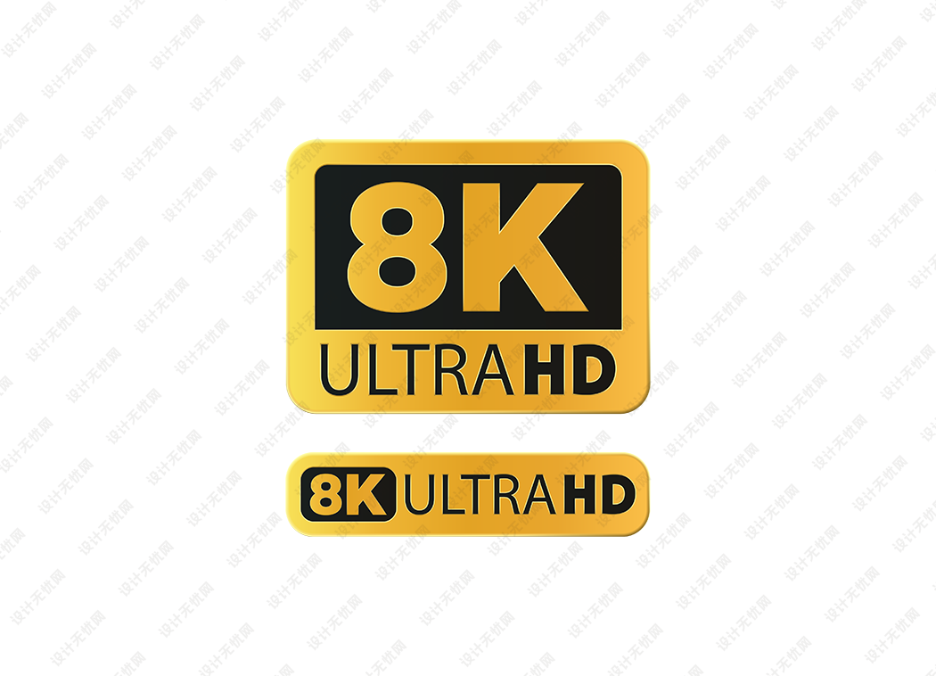 8K ULTRA HD logo矢量标志素材