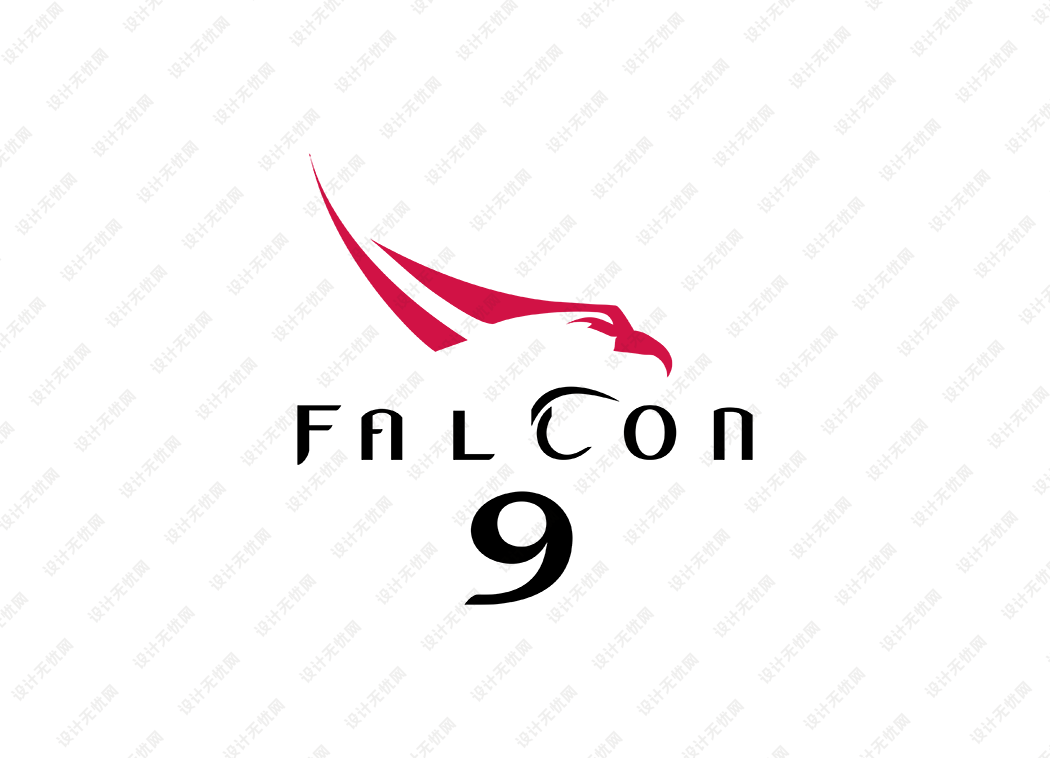 猎鹰9号（Falcon 9）logo矢量标志素材