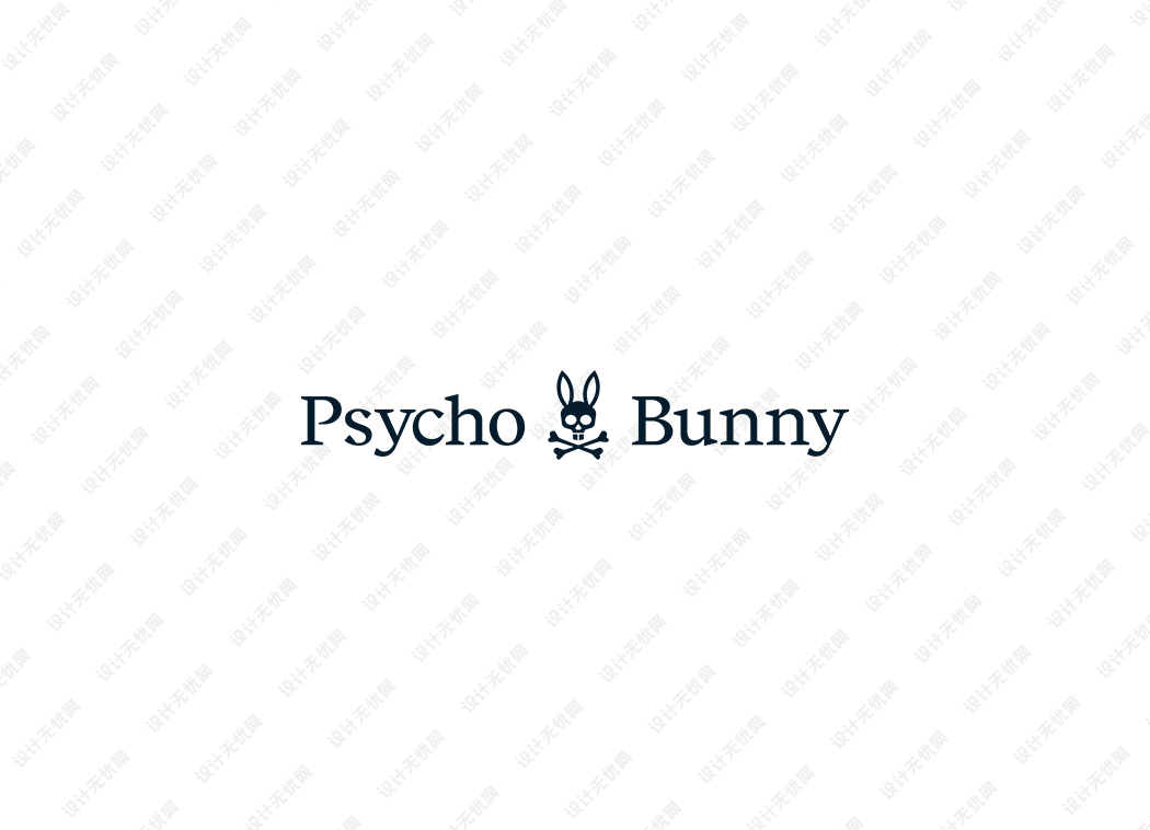 美国潮牌Psycho Bunny骷髅兔logo矢量标志素材