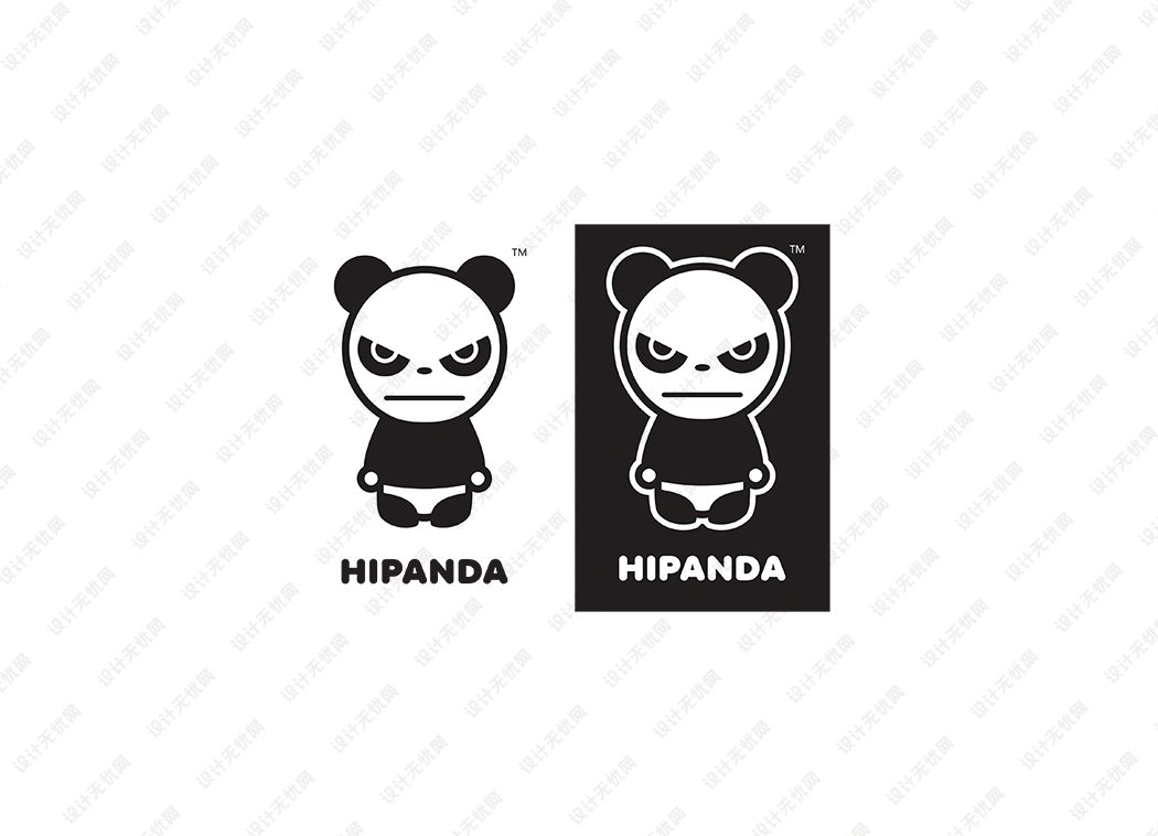 HIPANDA你好熊猫logo矢量标志素材