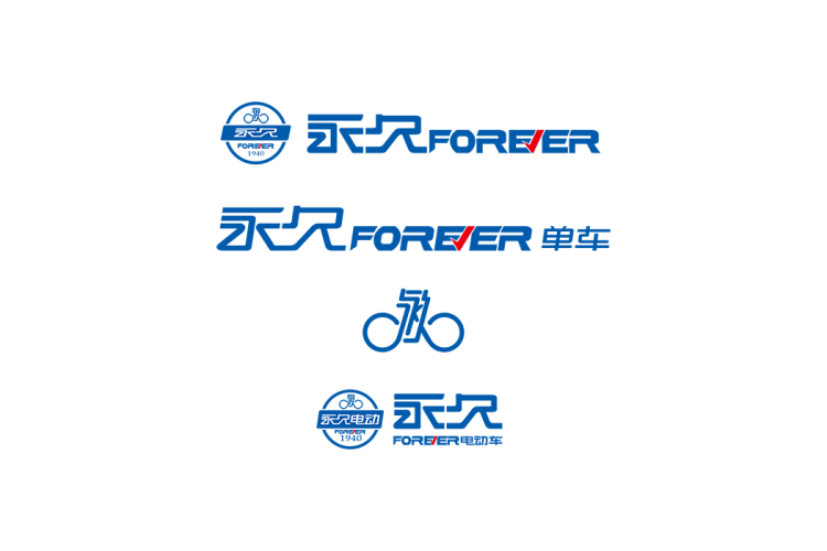 永久自行车logo矢量标志素材