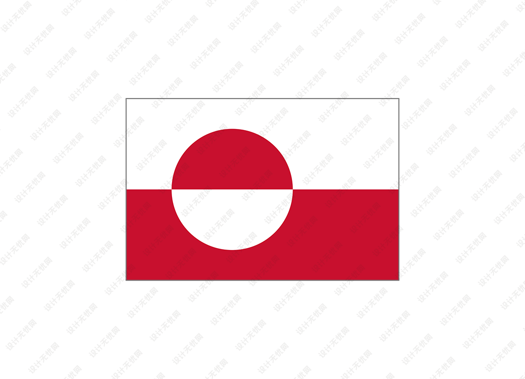 格陵兰国旗旗帜矢量高清素材