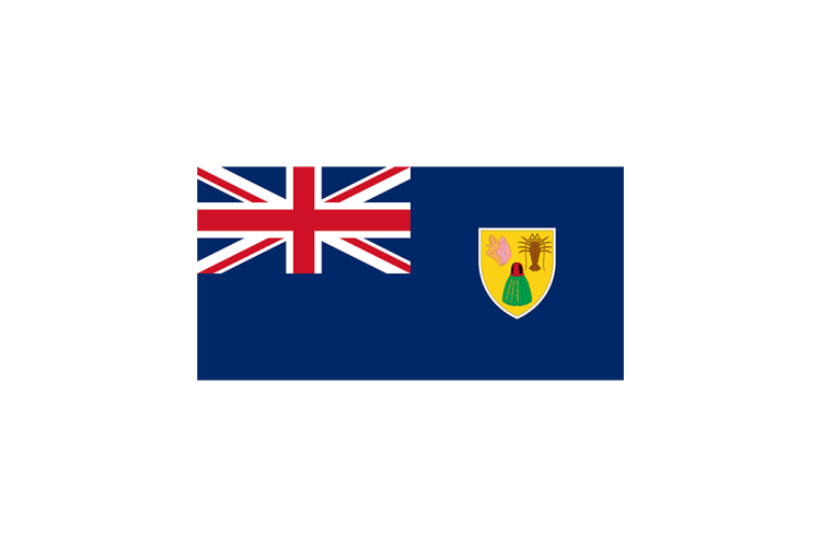 特克斯和凯科斯群岛国旗旗帜矢量高清素材