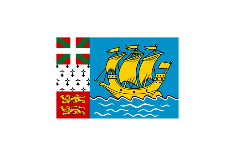 圣皮埃尔和密克隆群岛国旗旗帜矢量高清素材