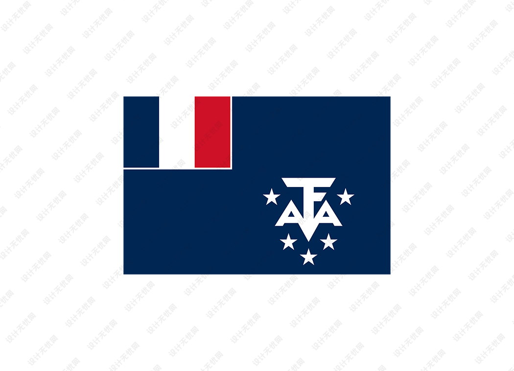 法属南部和南极领地旗帜矢量高清素材