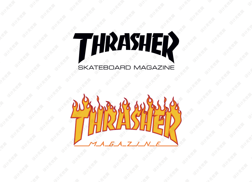 潮牌 THRASHER logo矢量标志素材