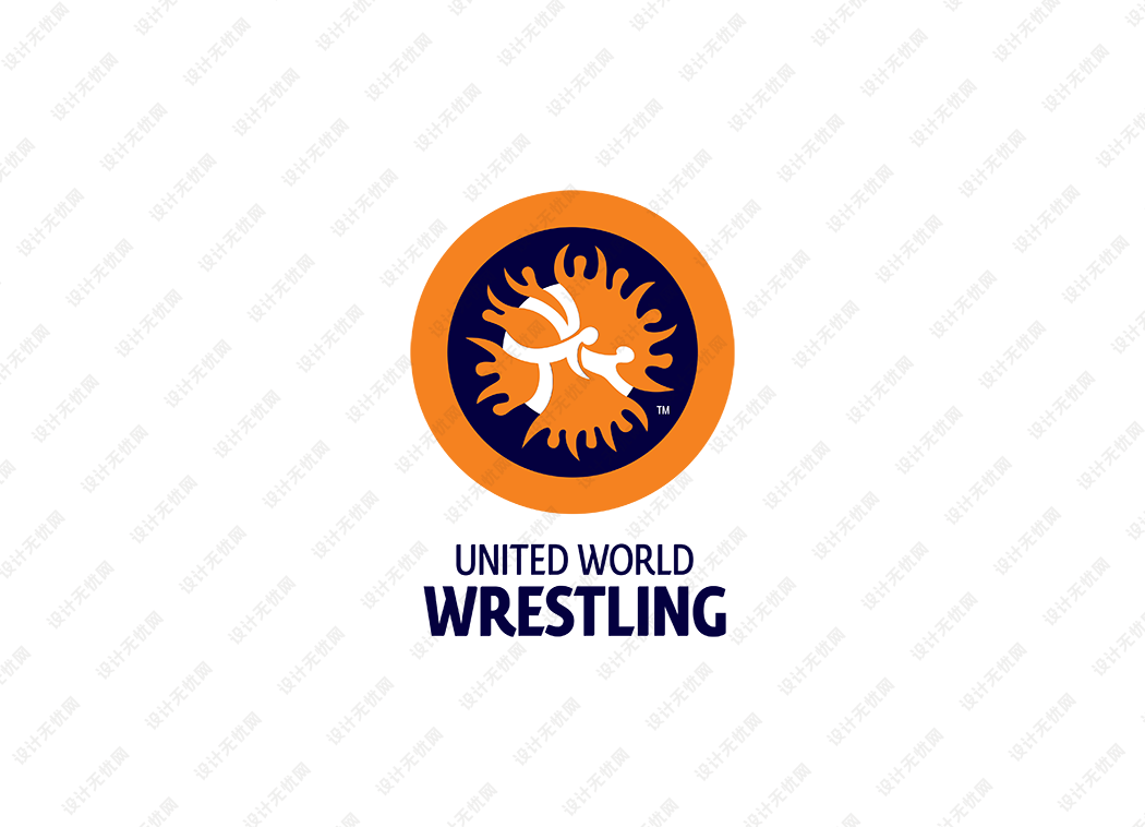 世界摔跤联合会logo矢量标志素材