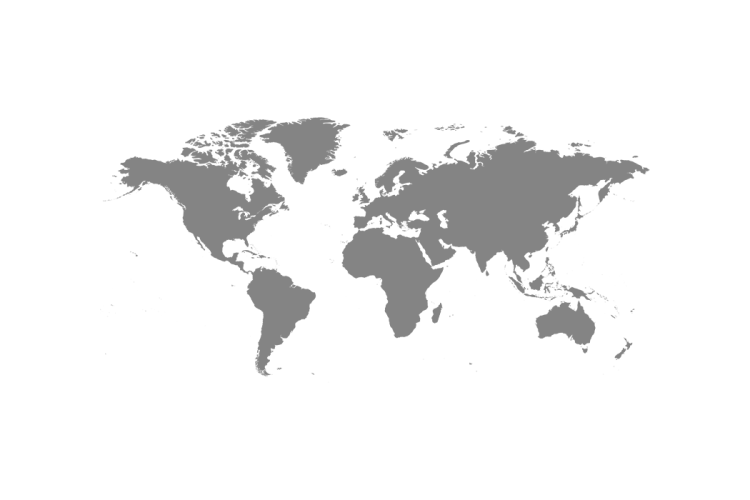 纯灰色的世界地图矢量免抠高清素材