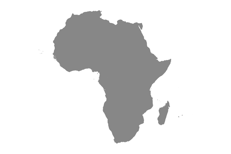 纯灰色的非洲地图矢量免抠高清素材