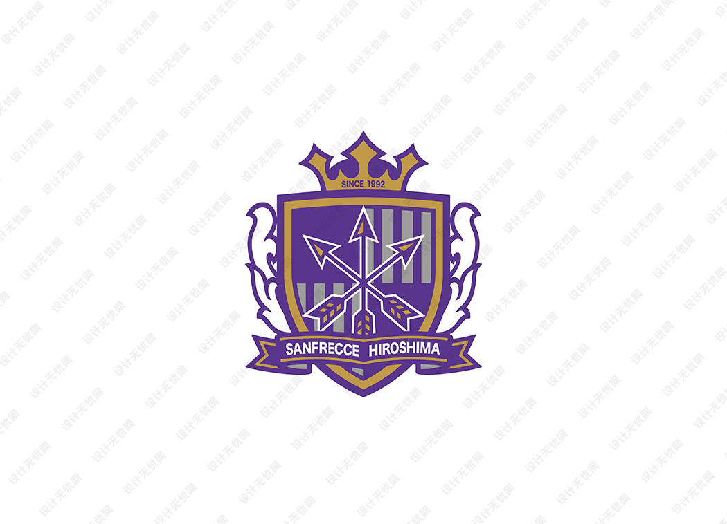 广岛三箭队徽logo矢量素材