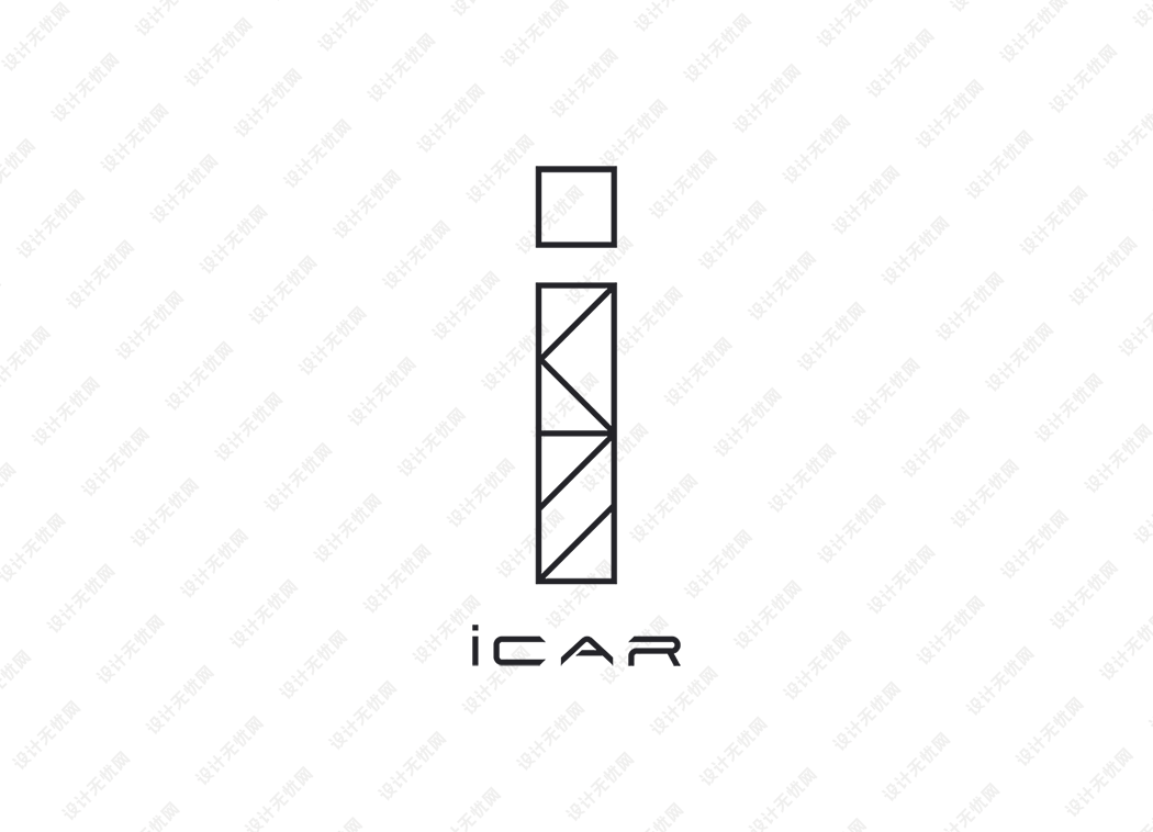 奇瑞iCAR汽车logo矢量标志素材下载