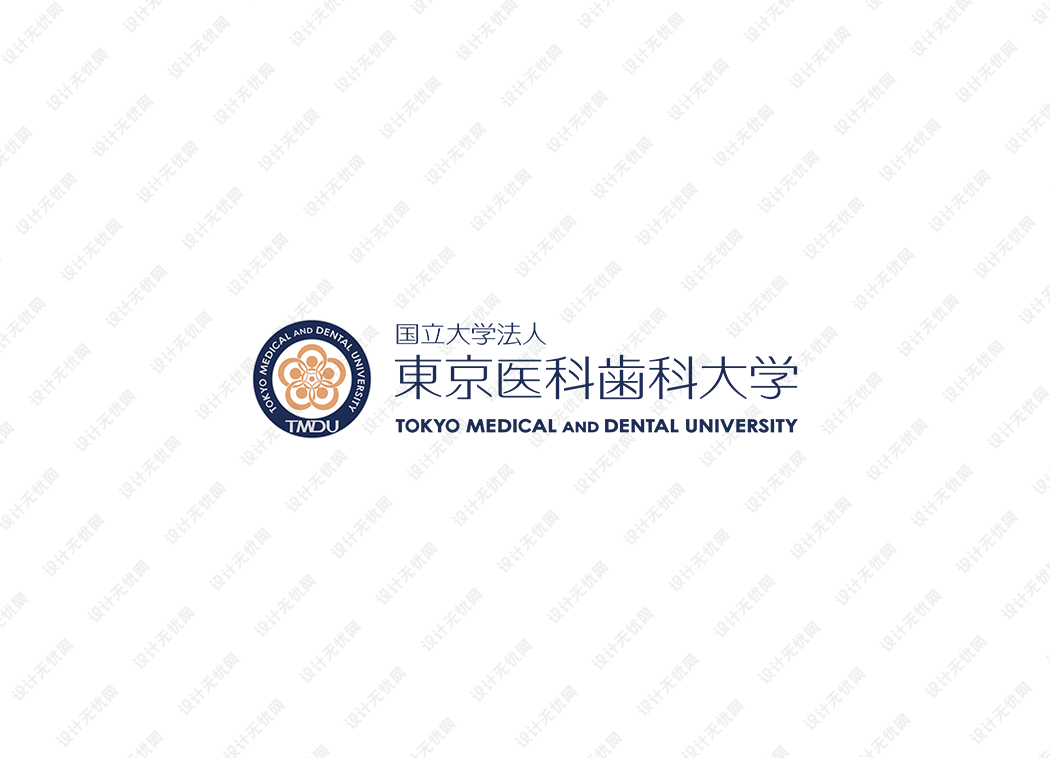 日本东京医科齿科大学校徽logo矢量标志素材