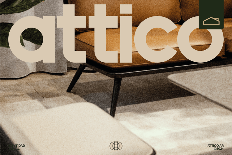 Attico家具复古风格品牌视觉设计