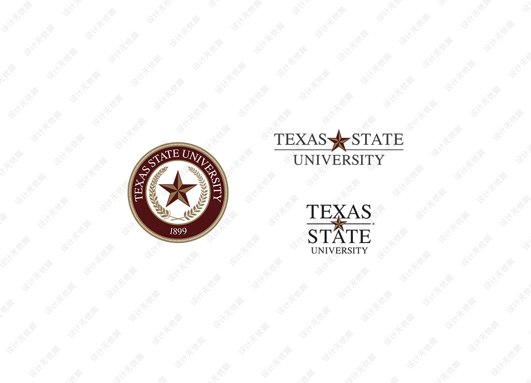 德克萨斯州立大学校徽logo矢量标志素材